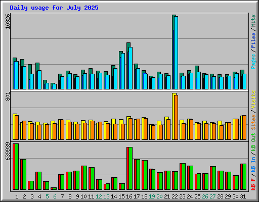 Daily usage for July 2025