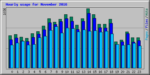 Hourly usage for November 2016