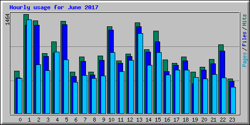 Hourly usage for June 2017