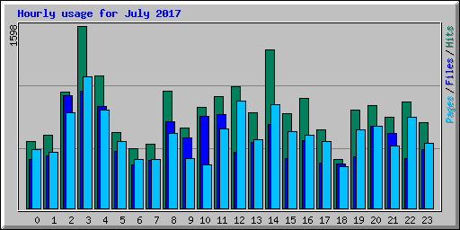 Hourly usage for July 2017
