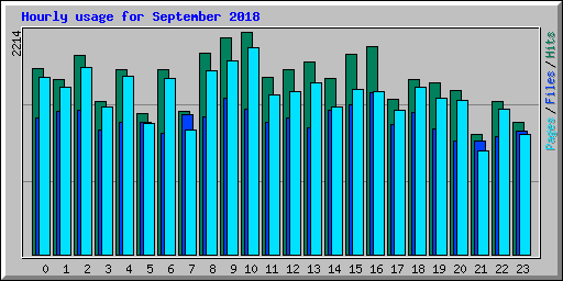 Hourly usage for September 2018