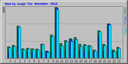 Hourly usage for November 2018