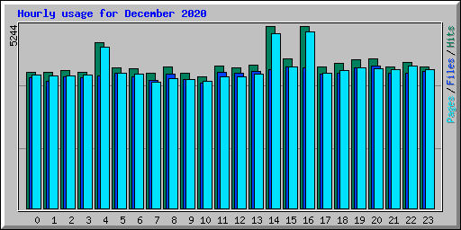 Hourly usage for December 2020