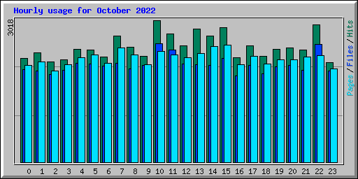 Hourly usage for October 2022