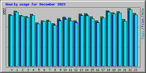 Hourly usage for December 2023