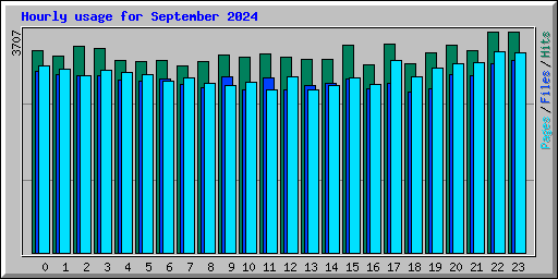 Hourly usage for September 2024